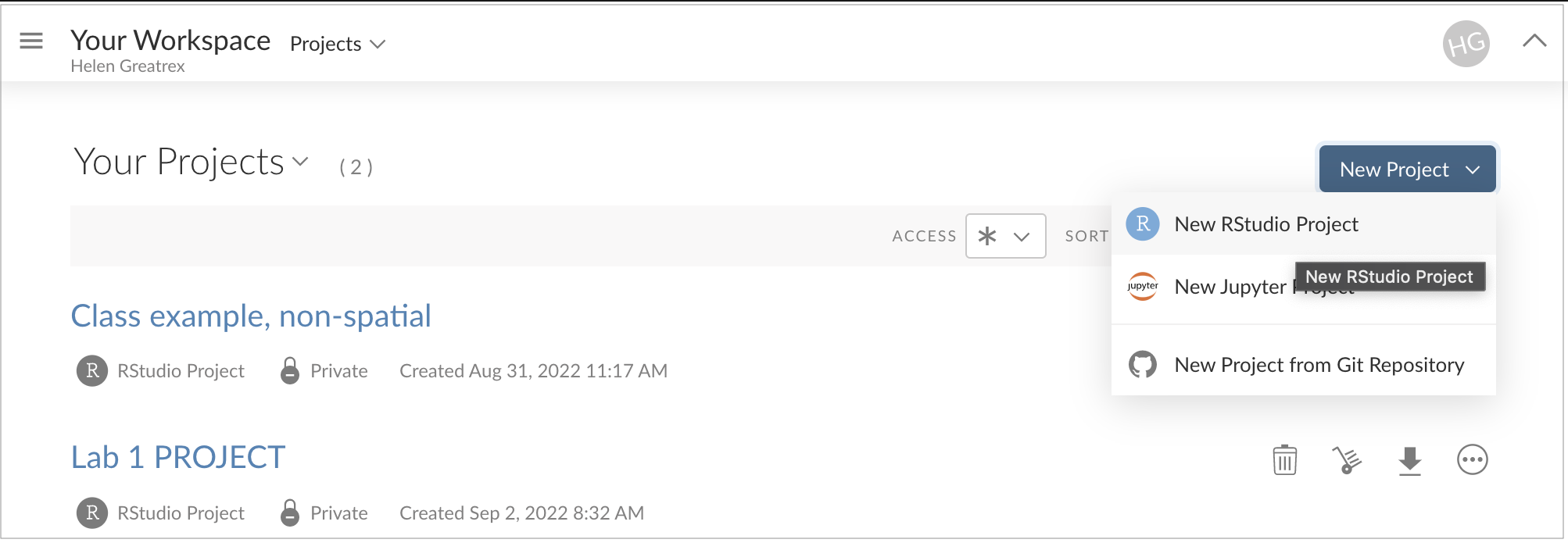 *The Cloud dashboard*